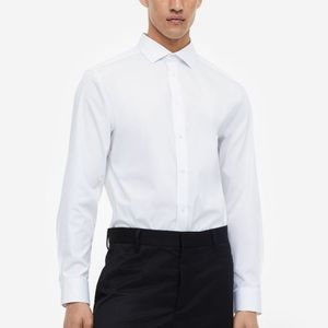 H&M Slim Fit White Dress Shirt
